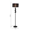 2x Floor Lamp Metal Base Standing Light with Dark Shade Tall Lamp