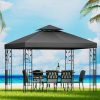 Gazebo 3x3m Marquee Outdoor Wedding Party Event Tent Home Iron Art Shade Grey
