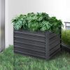 Garden Bed Planter Raised Coated Steel Veggie Beds 100x100x77cm Square x2