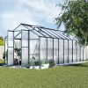 Greenhouse 6.3×2.44×2.1M Aluminium Polycarbonate Green House Garden Shed