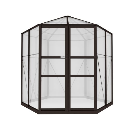 Greenhouse 2.4×2.1×2.32M Aluminium Polycarbonate Green House Garden Shed