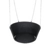 Rattan Porch Swing Chair With Chain Cushion Outdoor Furniture Black