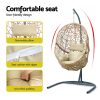 Swing Chair Egg Hammock With Stand Outdoor Furniture Wicker Seat Yellow