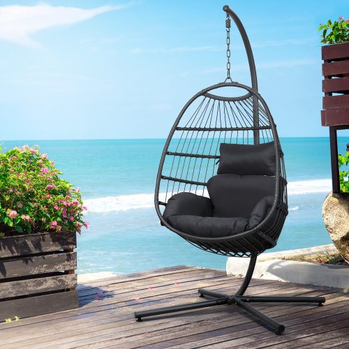 Egg Swing Chair Hammock Stand Outdoor Furniture Hanging Wicker Seat