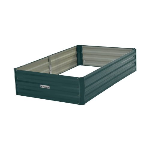 Wallaroo Garden Bed 80 x 60 x 30cm Galvanized Steel – Black