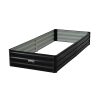 Wallaroo Garden Bed 80 x 60 x 30cm Galvanized Steel – Black