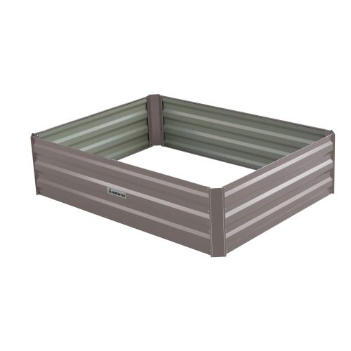 Wallaroo Garden Bed 80 x 60 x 30cm Galvanized Steel – Black