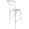 Aster Crossback Bar Stools Dining Chair Solid Birch Timber Rattan Seat – Oak