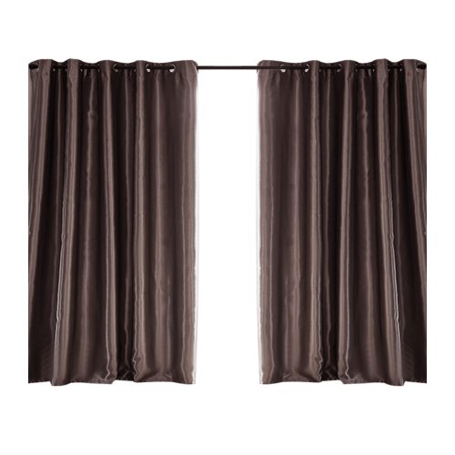 2X Blockout Curtains Blackout Curtain Bedroom Window Eyelet Grey 180CM x 213CM
