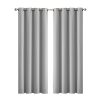 2x Blockout Curtains Panels 3 Layers Eyelet Room Darkening 180x230cm Grey