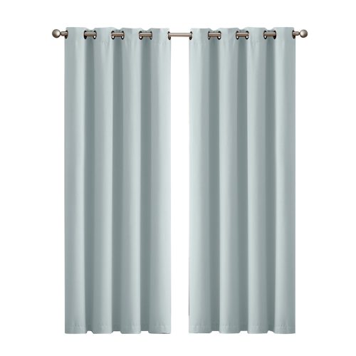 2x Blockout Curtains Panels 3 Layers Eyelet Room Darkening 140x230cm Taupe