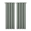2x Blockout Curtains Panels 3 Layers Eyelet Room Darkening 240x230cm Charcoal