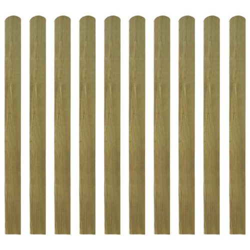 Impregnated Fence Slats 10 pcs Wood 100 cm