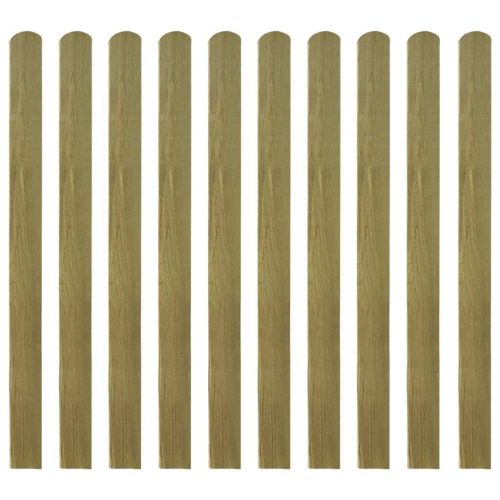 Impregnated Fence Slats 10 pcs Wood 80 cm
