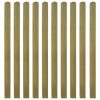 Impregnated Fence Slats 10 pcs Wood 80 cm