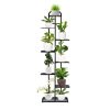 4 Tier 5 Pots Black Metal Plant Stand Flowerpot Display Shelf Rack Indoor Home Office Decor