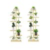 4 Tier 5 Pots Gold Metal Plant Stand Flowerpot Display Shelf Rack Indoor Home Office Decor