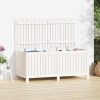 Garden Storage Box Grey 76×42.5×54 cm Solid Wood Pine