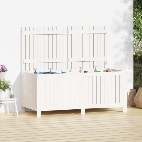 Garden Storage Box Grey 76×42.5×54 cm Solid Wood Pine