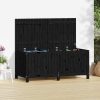 Garden Storage Box Grey 76×42.5×54 cm Solid Wood Pine