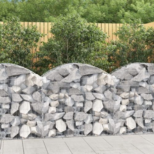 Arched Gabion Basket 100x30x40/60 cm Galvanised Iron