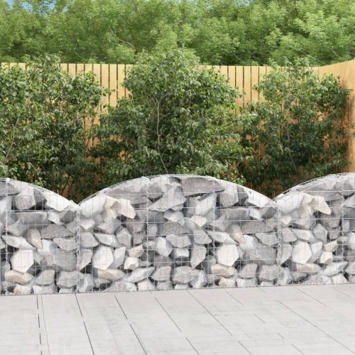 Arched Gabion Basket 100x30x40/60 cm Galvanised Iron