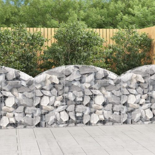 Arched Gabion Basket 100x30x40/60 cm Galvanised Iron