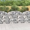 Arched Gabion Basket 100x30x40/60 cm Galvanised Iron