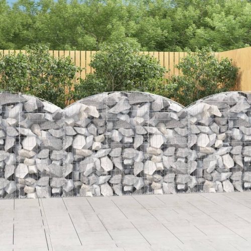 Arched Gabion Basket 100x30x40/60 cm Galvanised Iron