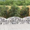 Arched Gabion Basket 100x30x40/60 cm Galvanised Iron