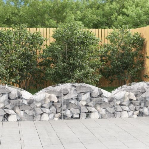 Arched Gabion Basket 100x30x40/60 cm Galvanised Iron