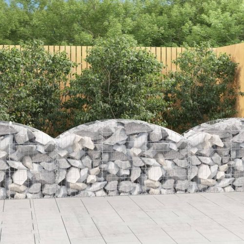 Arched Gabion Basket 100x30x40/60 cm Galvanised Iron