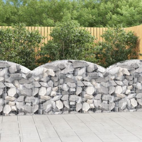 Arched Gabion Basket 100x30x40/60 cm Galvanised Iron