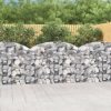 Arched Gabion Basket 100x30x40/60 cm Galvanised Iron