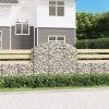 Arched Gabion Basket 100x30x40/60 cm Galvanised Iron