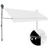 Manual Retractable Awning with LED 300 cm Anthracite