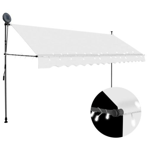 Manual Retractable Awning with LED 300 cm Anthracite