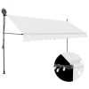 Manual Retractable Awning with LED 300 cm Anthracite