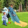 Kids Slide 135cm Long Basketball Hoop Ring Activity Center Toddlers Play Set Toy Blue