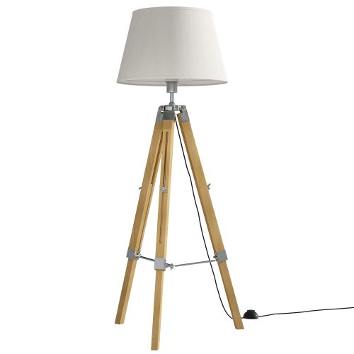 Tripod Floor Lamp Adjustable Height LED Light Stand Home Room Reading