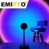 USB Sunset Projection Lamp LED Modern Romantic Night Light Decor Rainbow