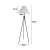 Modern LED Floor Lamp Stand Reading Light Decoration Indoor Classic Linen Fabric