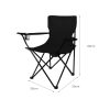 Folding Camping Chairs Arm Foldable Portable Outdoor Beach Fishing Picnic Chair Black