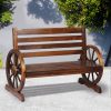 Garden Bench Wooden Wagon Seat Outdoor Chair Lounge Patio Furniture