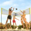 Four Square Volleyball Net Game Set Portable Sports Beach Outdoor Yard
