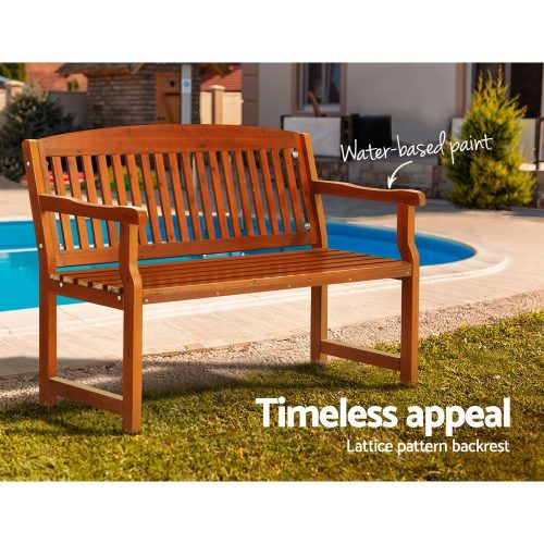 Outdoor Garden Bench Seat Wooden Chair Patio Furniture Timber Lounge