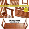 Outdoor Garden Bench Seat Wooden Chair Patio Furniture Timber Lounge