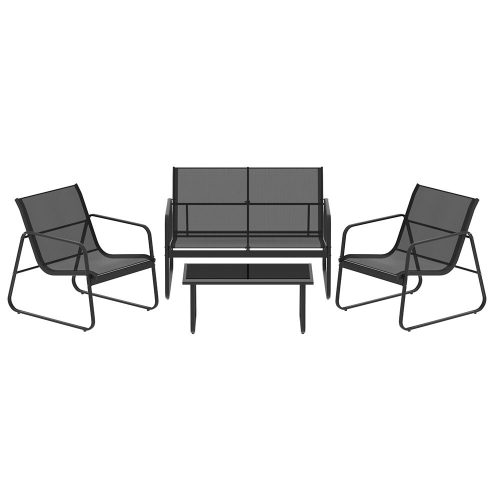 Outdoor Lounge Setting Garden Patio Furniture Textilene Sofa Table Chair