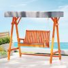 Swing Chair Wooden Garden Bench Canopy 2 Seater Outdoor Furniture