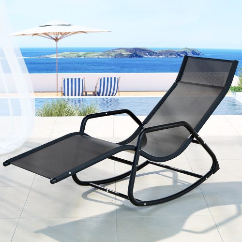 Sun Lounge Rocking Chair Outdoor Lounger Patio Furniture Pool Garden